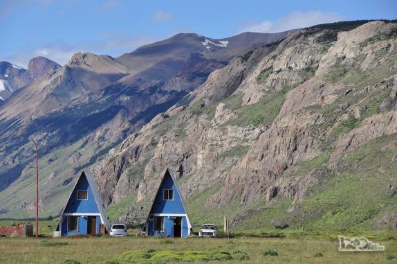Hotel no estilo alpino em El Chaltén, ao lado do Parque Nacional Los Glaciares, na Argentina